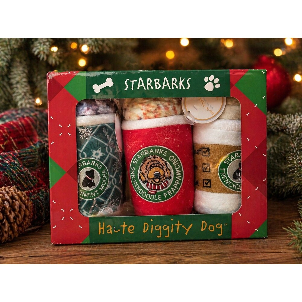 Starbarks Holiday 3 pc. Box Set Plush Dog Toy